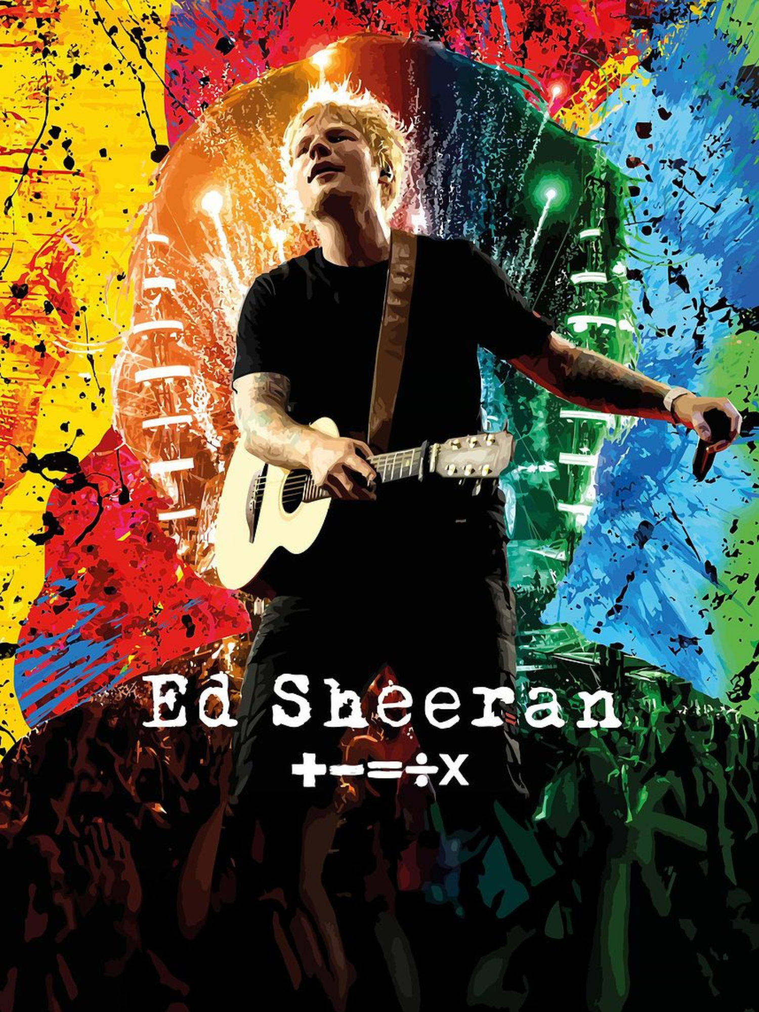 Ed Sheeran Colorful Poster