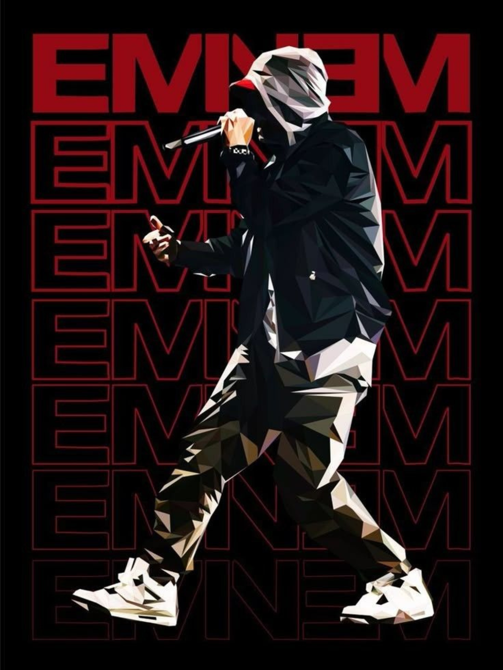 Eminem Stage Geometric Poster