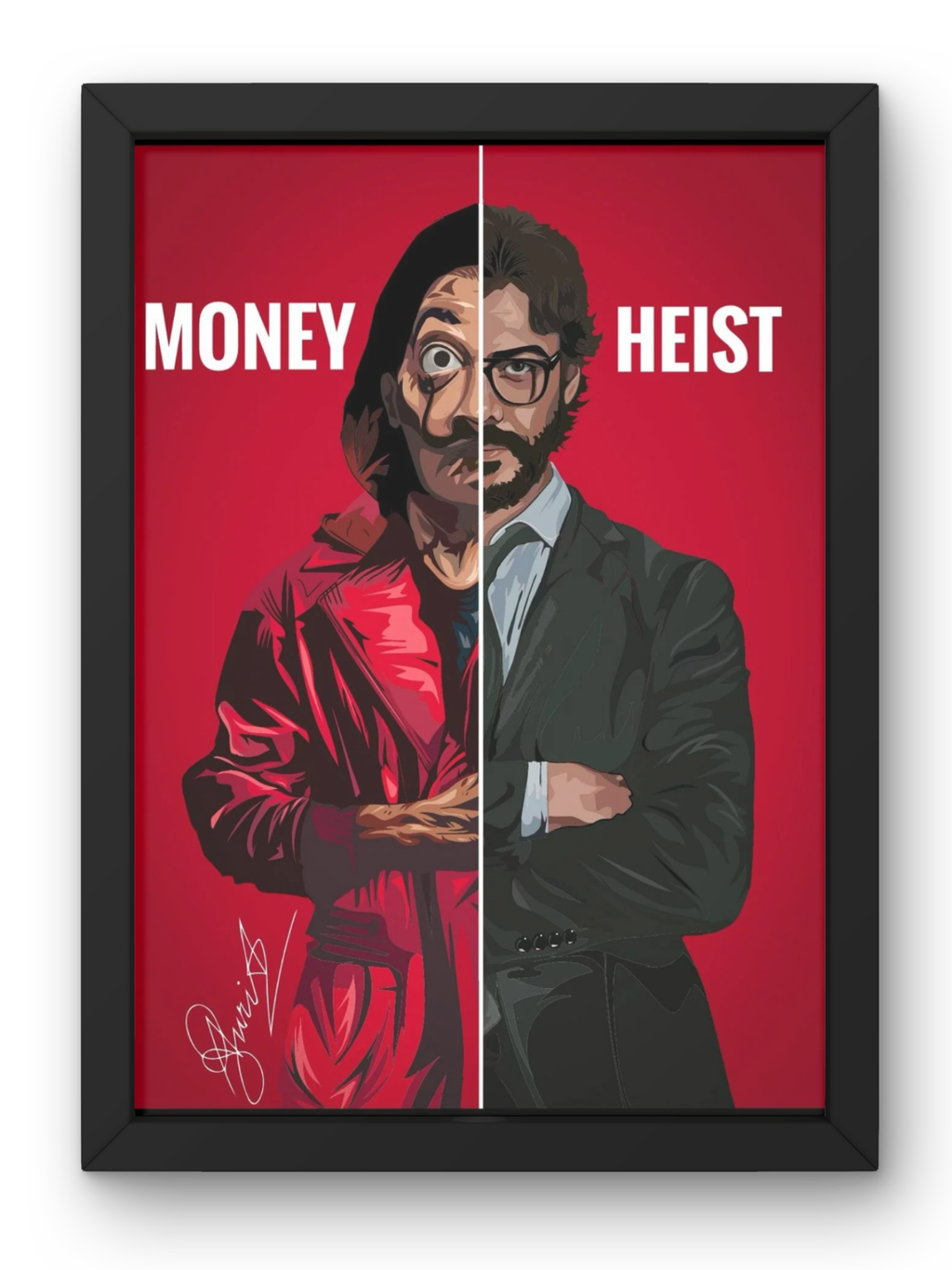 Money Heist in Half Poster