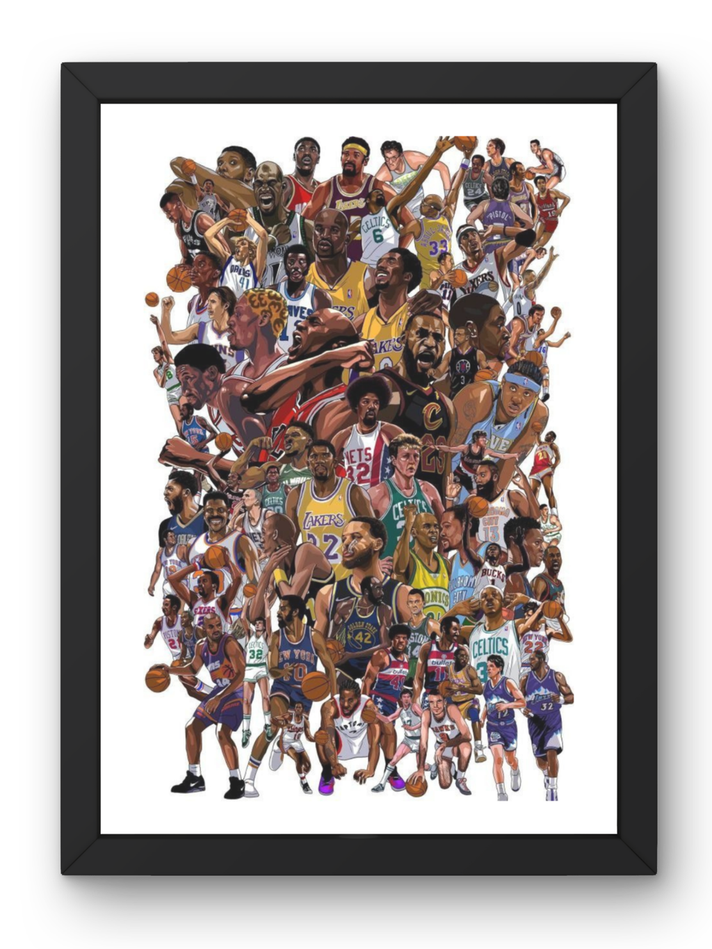 Historical Basketball Legends Poster