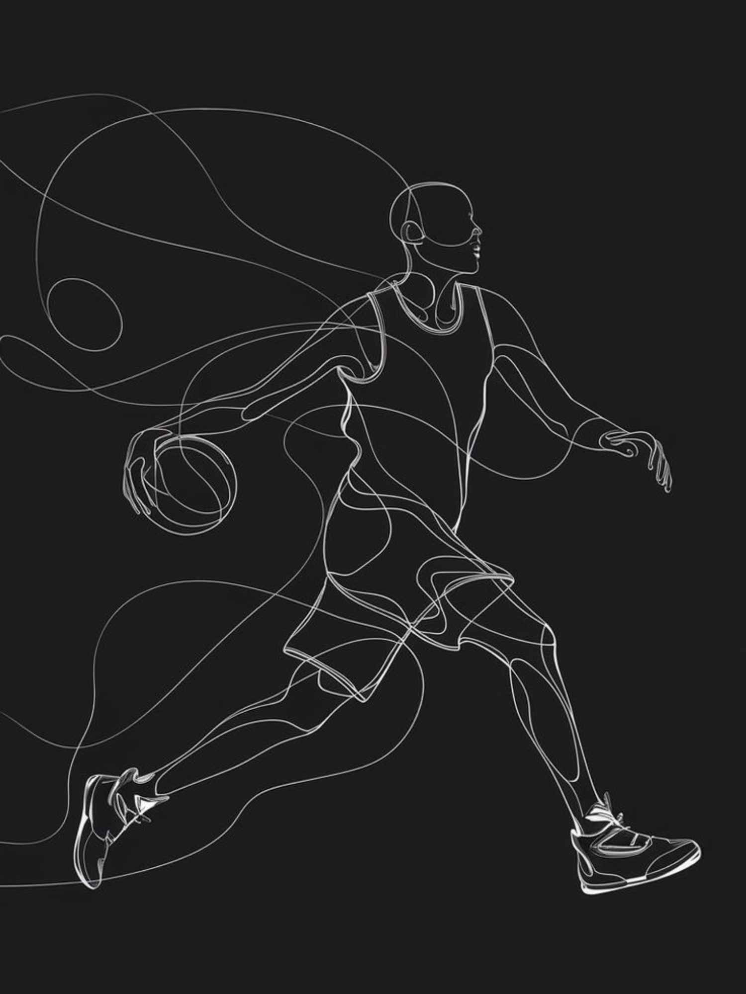 Geometrical Basketball Art Poster