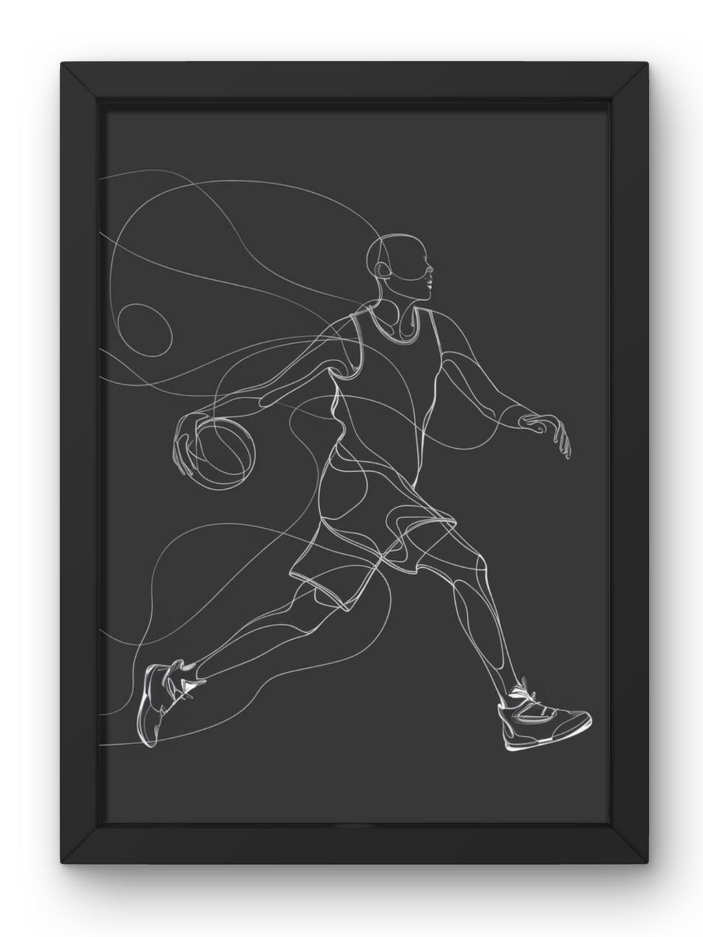 Geometrical Basketball Art Poster