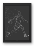Geometrical Basketball Art Poster