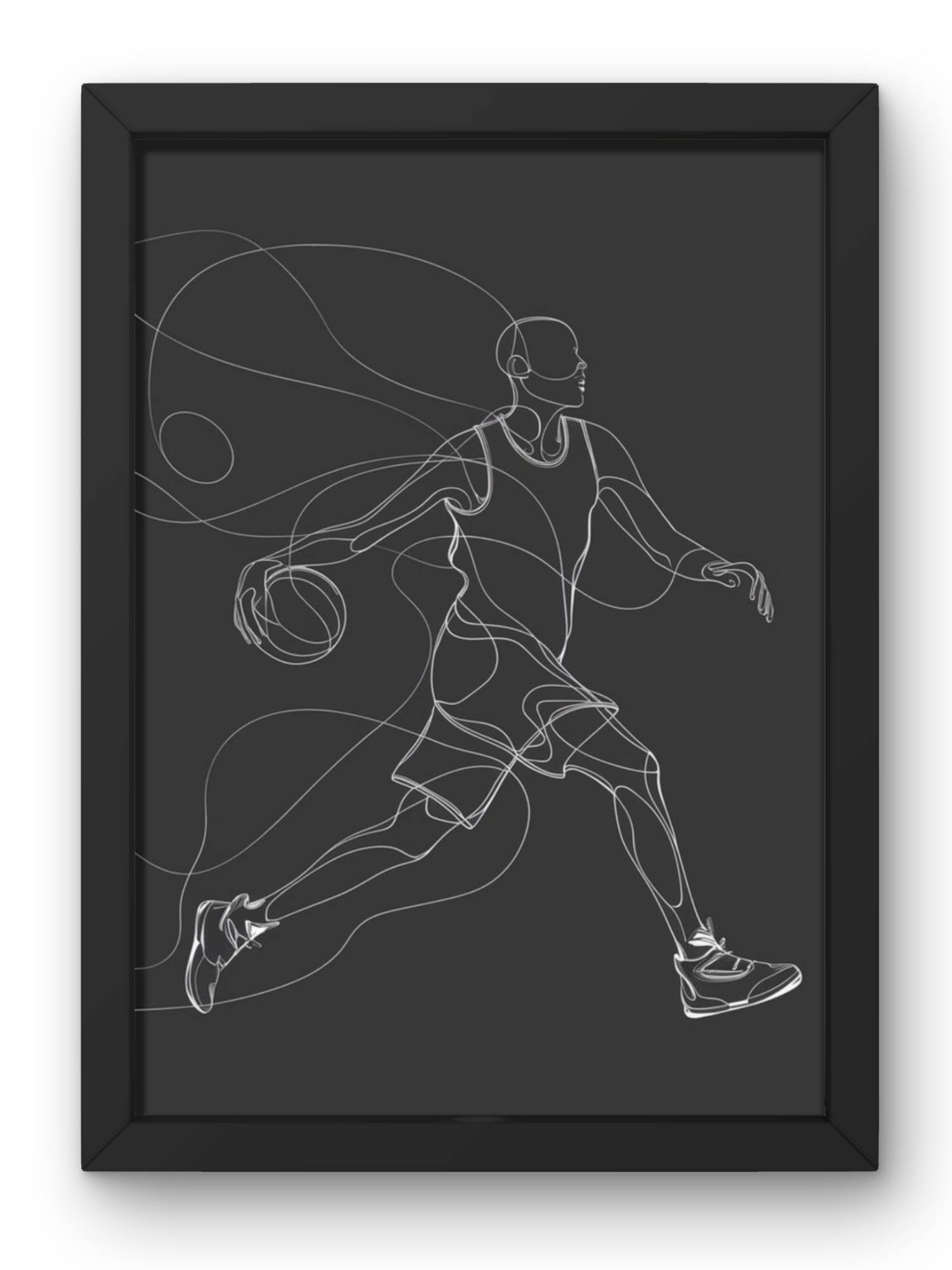 Geometrical Basketball Art Poster