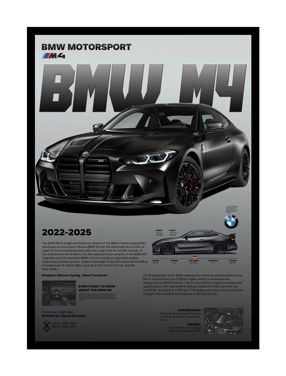 BMW M4 Poster