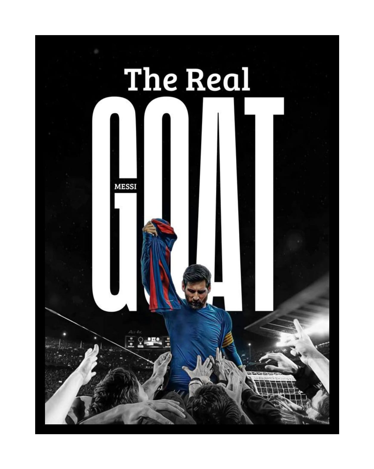 Lionel Messi The Real Goat Poster